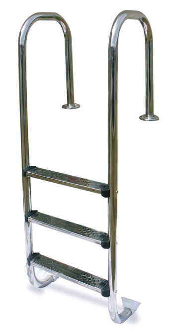 Ladder in roestvrij staal met 3 treden